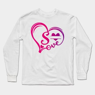 letter s monogram in the shape of love Long Sleeve T-Shirt